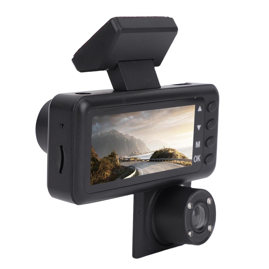 3 Channel Dash Cam 1080P HD Front Rear Inside Driving Recorder with 2.7in HD Screen 170 Degrees  Wide Angle Night Mode