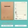 A5 Kraft Paper Stitched Notebook for Chinese, Math, and English Practice