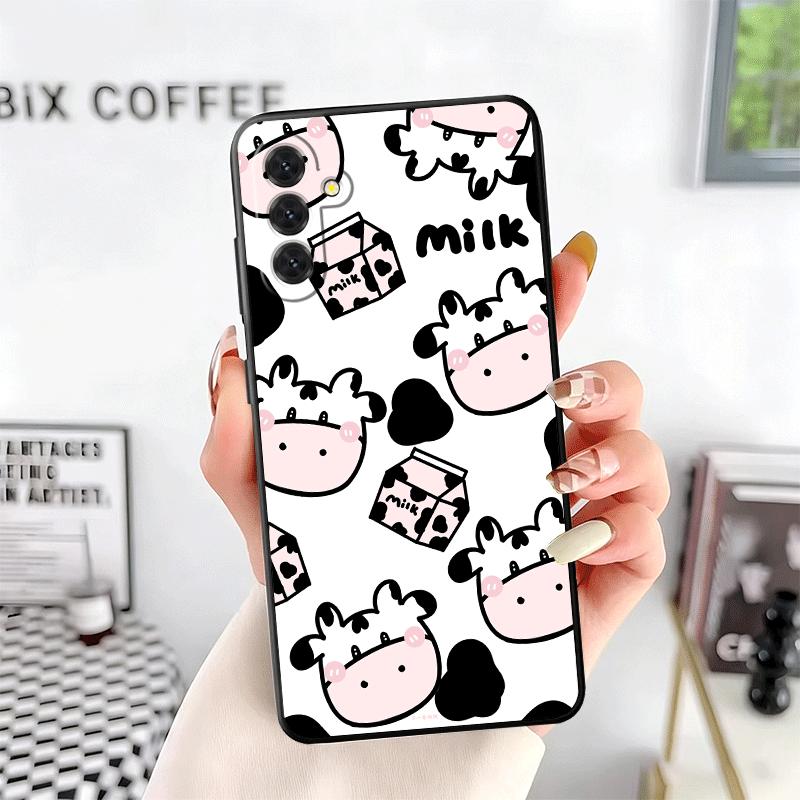 

White Black Dairy Cattle Symbol Soft Phone Case for Samsung A17 A37 A57 A16 A26 A36 A56 A15 A25 A35 A55 A14 A24 A34 A54 A13 A23 Samsung A33