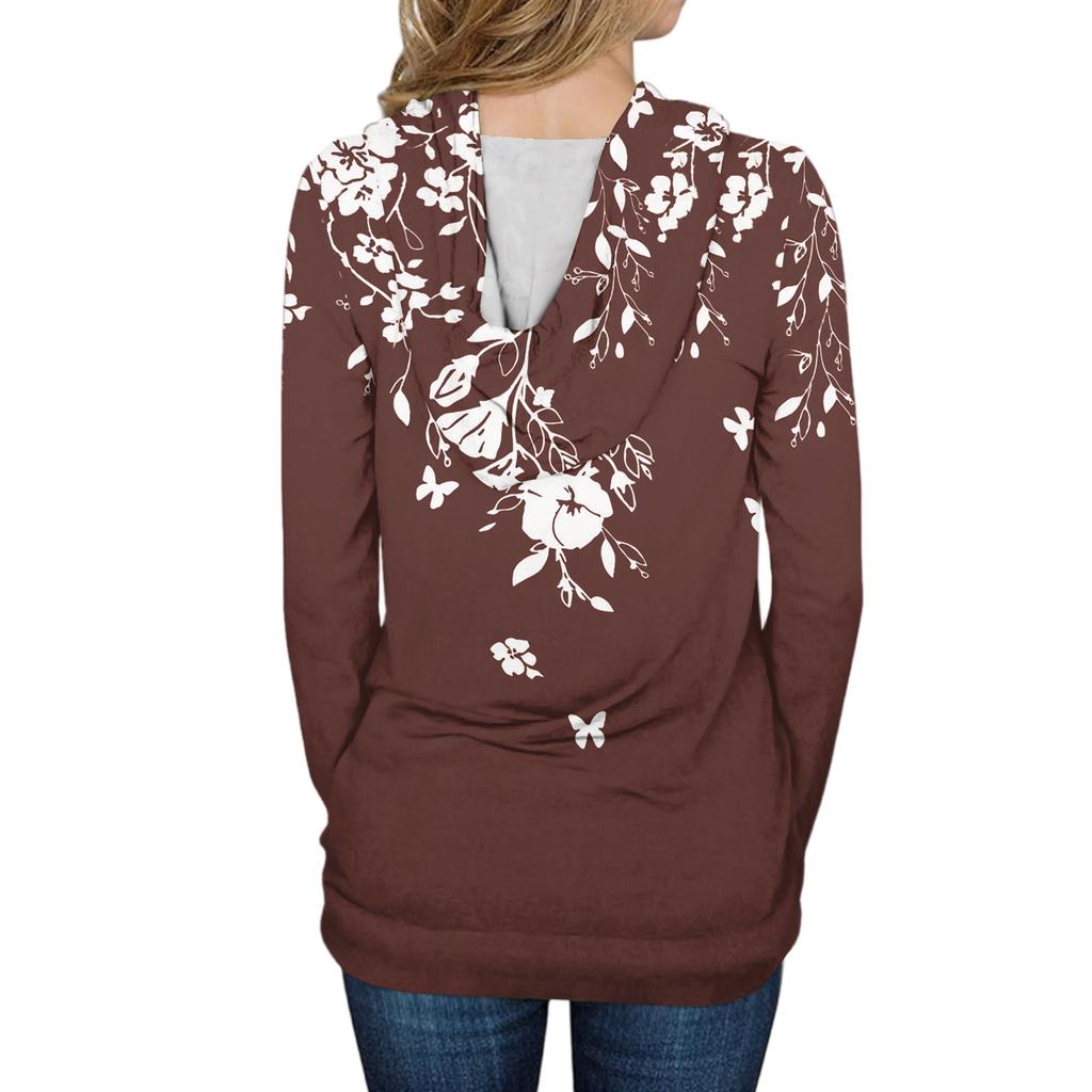 Damen Pullover Hoodies Teenager Mädchen Mode Kapuzensweatshirt Damen Herbst Tunika Top