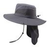 Men's summer sun hat outdoor mountaineering UV protection sun hat fishing hat shawl neck protection quick drying bucket hat