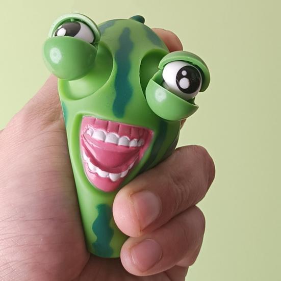 1/2/3 Stück Popping Eye Wassermelone Quetschspielzeug Angst Stressabbau Wassermelone Kneten Sensorisches Spielzeug Weicher Stressball Cartoon Frucht Fidget