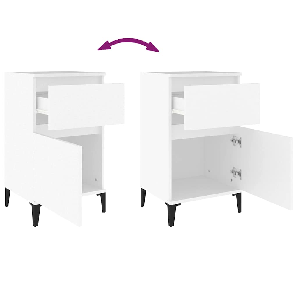 Nightstand White 40 x 35 x 70 cm