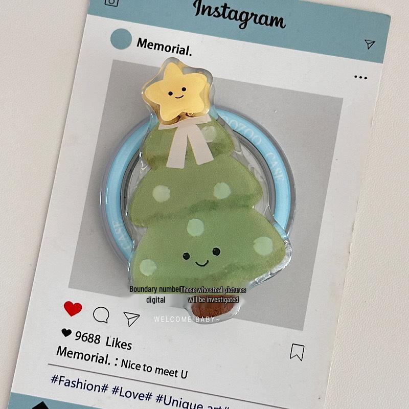 MagSafe Rotatable Cartoon Phone Holder with Airbag Finger Ring & Strong Suction