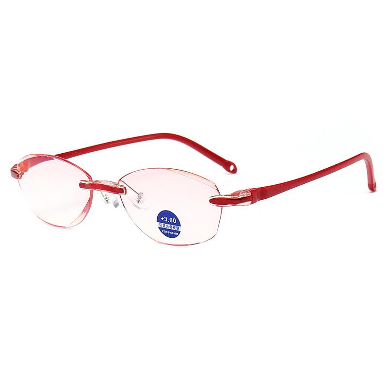 

Diopter Frameless Anti-Blue Light Reading Glasses Women Ladies Presbyopia Eyewear Frames Men Glasses+1.0+1.5 +2.0 +2.5 +3.5 +4.0 +1.0