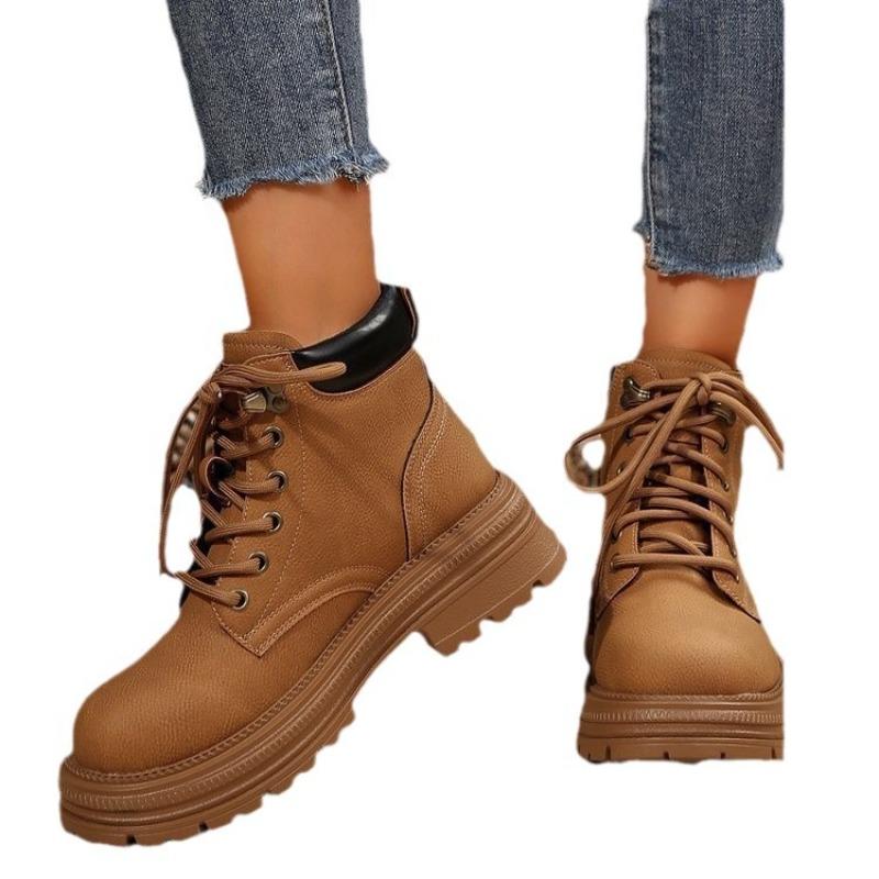 2025 New Women's Fashion Martin Boots Women's Height Increase Fashion Outdoor Home Yellow Boots