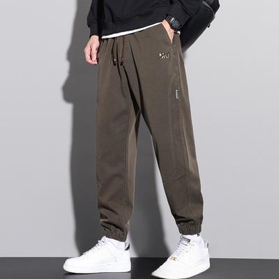 Нові Вільні Спортивні Повсякденні Штани Тонкі Зручні Штани для Йоги Штани для Фітнесу з Ефектом Схуднення із Середньою Посадкою Дев'ятиточні Чоловічі