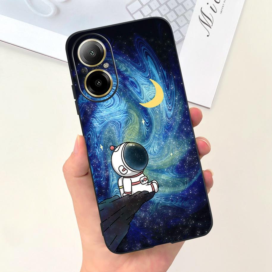 Case For Oppo Realme C67 4G Phone Cases Fashion Astronaut Soft Silicone Shockproof Back Cover Matte Shell For RealmeC67 4G Funda