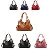 Stylish Soft Leather Mom Bag Large Capacity Trendy Handbag For Women In Wine Red Color
