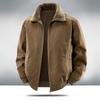 Men's High-End American Style Bomber Jacket: Spring-Fall Winter Cotton Velvet, Thickened for Middle-Aged & Elderly