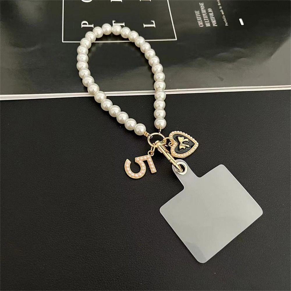 

Подвеска Anti-lost Short Pearl Lanyard Pearl Wrist Band Pearl Lanyard Strap для мобильного телефона H