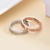 Titanium Steel Roman Numerals Diamond-encrusted Ring Non-fading Personalized Ring Men's and Women's Rings Couple's Rings