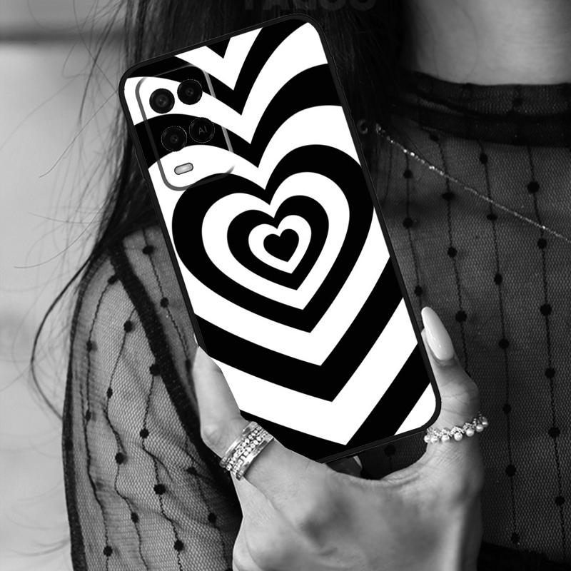 Sage Green Coffee Love Heart Latte Case For Oppo A78 A98 A18 A38 A58 A60 A80 A40 A96 A76 A16 A94 A74 A54 A15 A17 A57 A77 A5 Pro