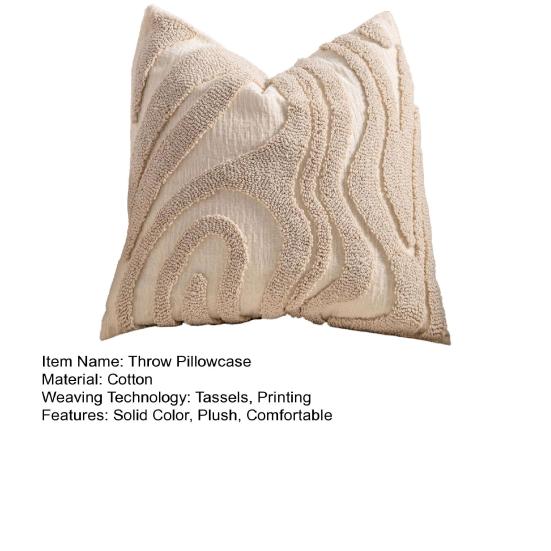 Povlak na polštář 18x18 palců Jednobarevný s třásněmi Neviditelný zip Povlak na polštář Valentýnský polštářek Domácí dekorace