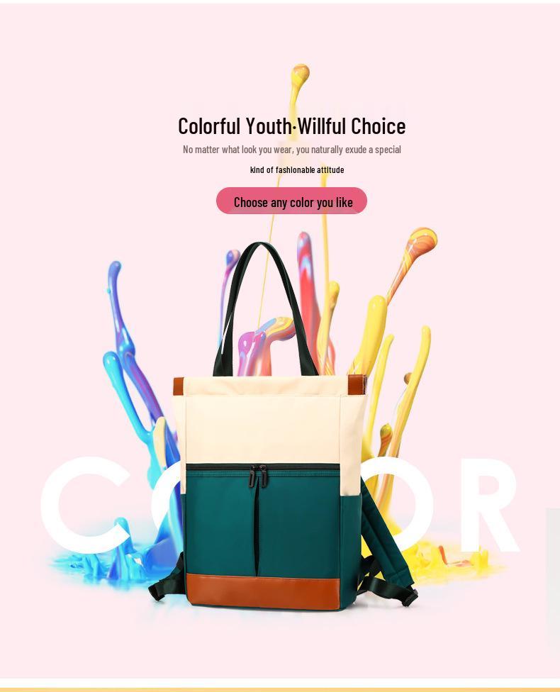 Carefully Selected Women's Laptop Backpack: Versatile Travel, Student, Shoulder, and Crossbody Bag