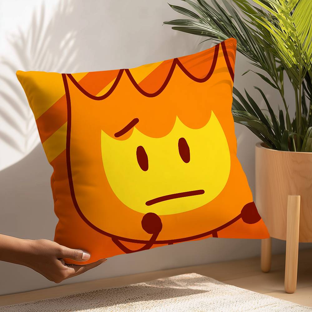 BFDI Battle for D-Dream Island Pillow Case Plush Fabric Soft Pillowcase Double Sided Print Cushion Cover Household Gifts