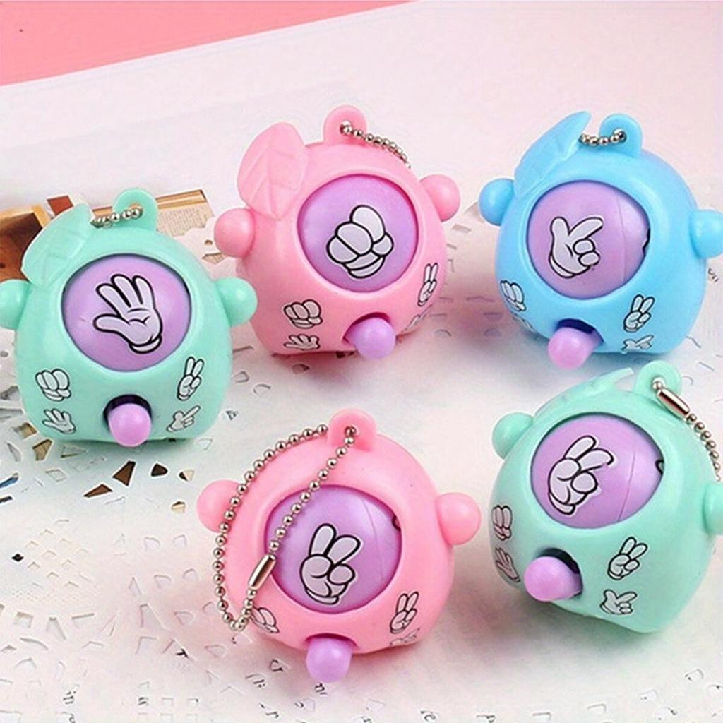 5PCS Random Paper Scissors  Egg Keychain Gachapon Toy