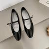 Fashion SUOJIALUN 2025 Summer New Women Flat Shoes Fashion Shallow Ladies Casual Soft Mary Jane Shoes Outdoor Dress Flat Ballet Shoes