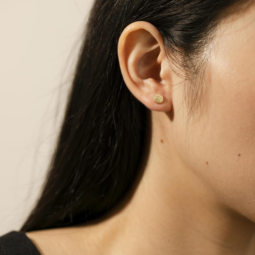 ANDYWEN Náušnice puzetky z 925 sterlingového stříbra pozlacené pro ženy Luxusní jemné šperky