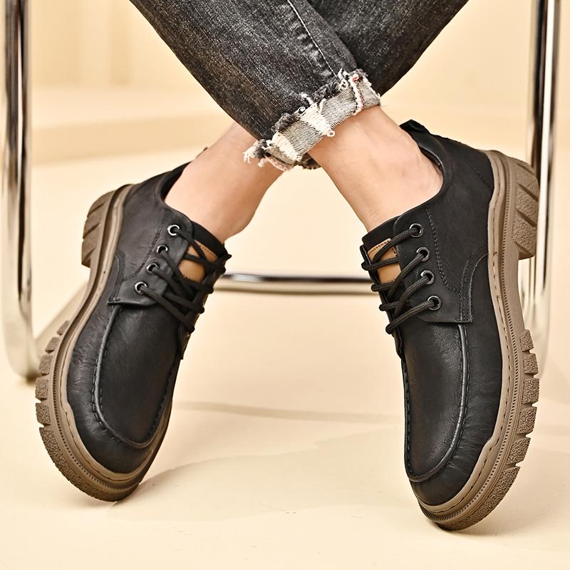 Mens Casual Shoes Leather Men Formal Business Leather Shoes High Quality Male Casual Shoes Lace Up Shoes Oxfords Flats