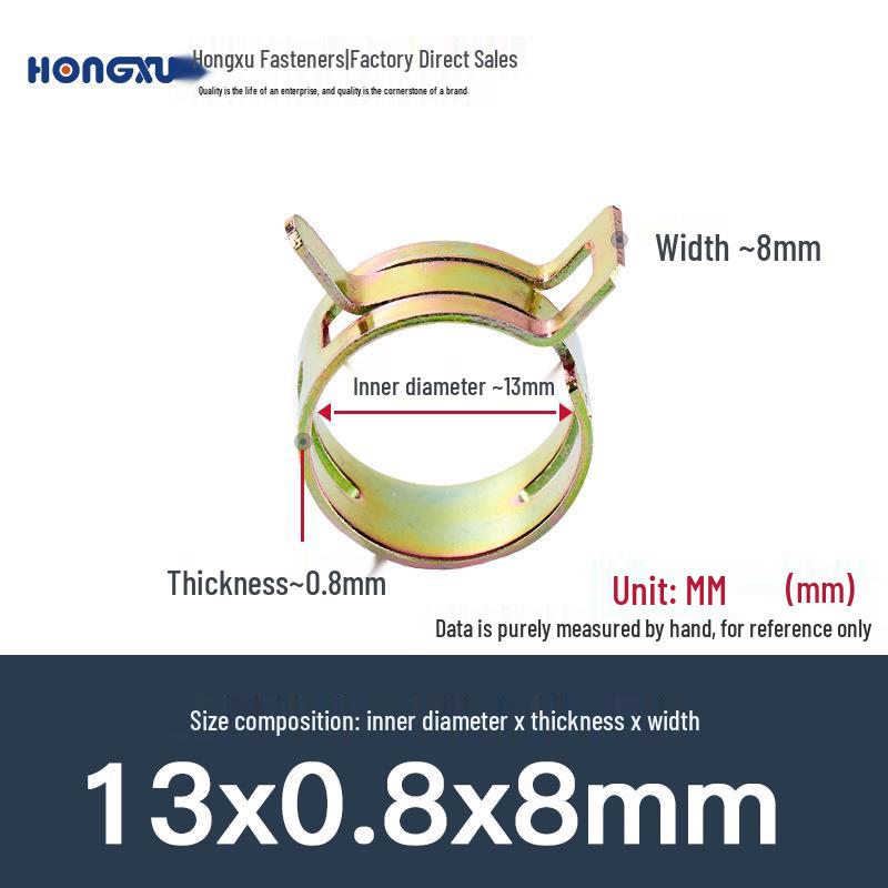 Hongxu Japanese Elastic Hose Clamps - Manganese Steel Spring Clips for Car, Sprinkler, and Pipe Fixing