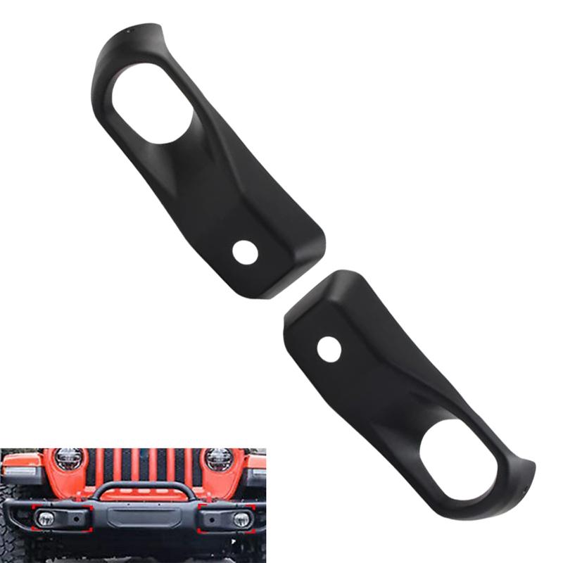 2pcs Car Front Bumper Fog Light Cover Frame Lights Protection Shell for Jeep Wrangler JL 2018