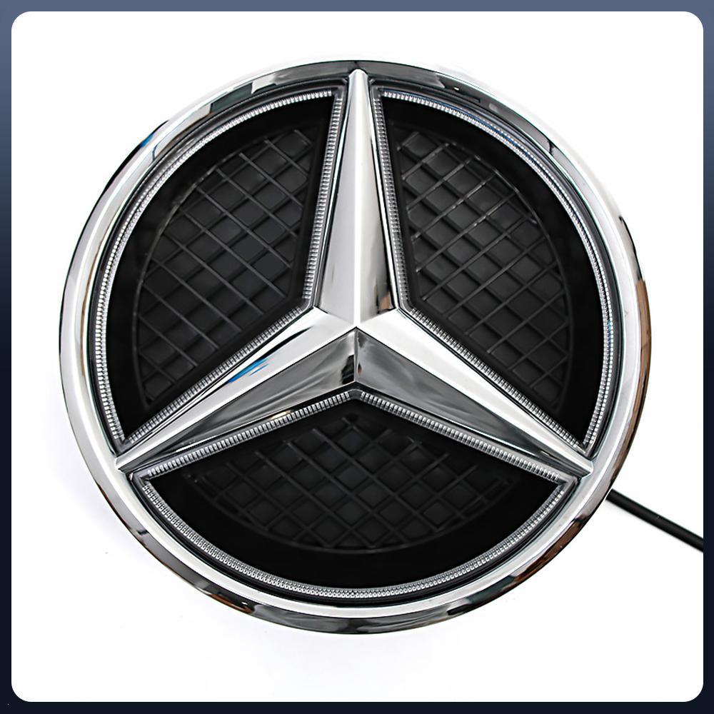 2025 Hot Car Sticker Emblem Light Car Front Grille Illuminated Logo Star Badge Fit For Mercedes Benz A B C E S R SL ML GL GLA GL
