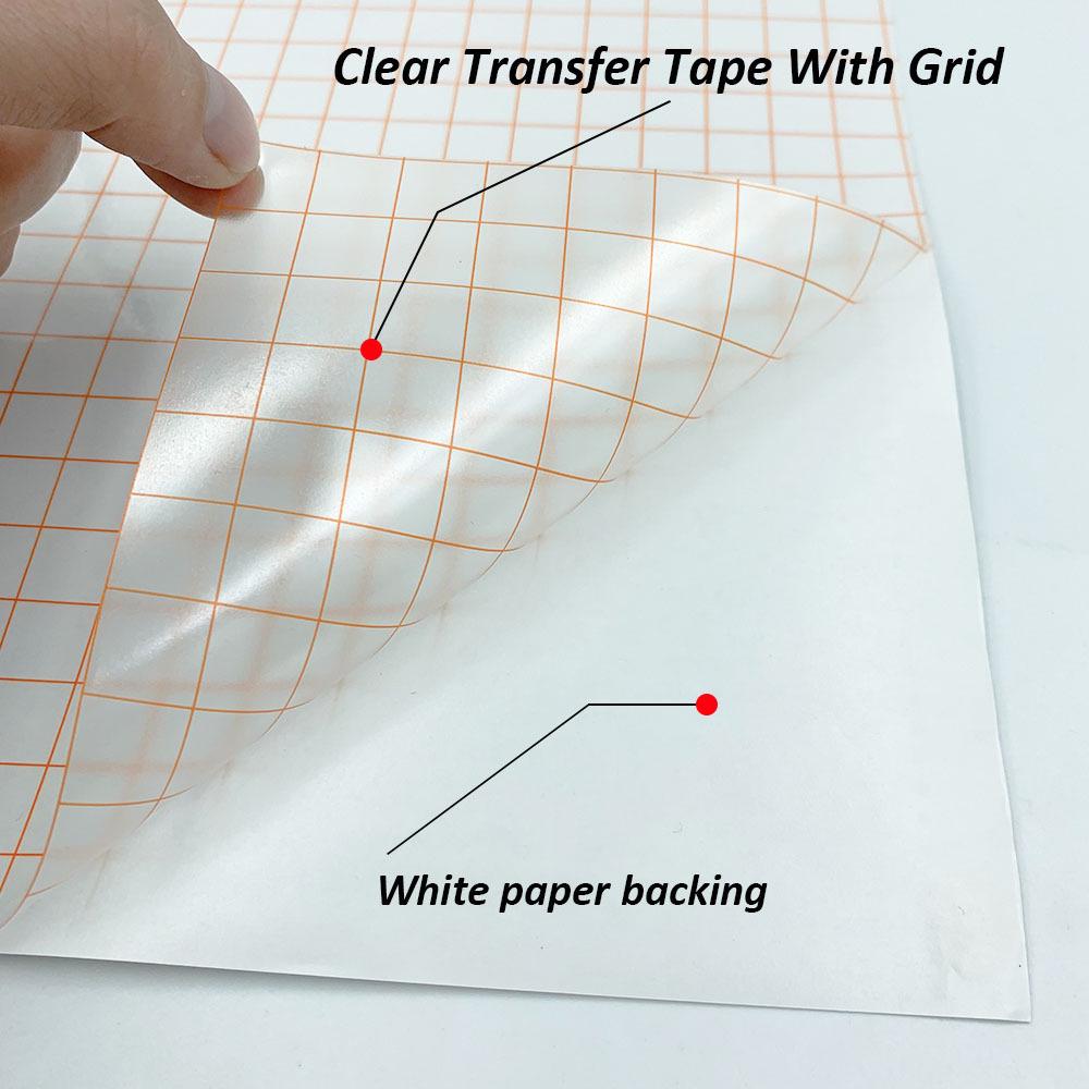 Four-Color Transparent PVC Vinyl Transfer Film with Positioning Grid - Easy To Tear and Transfer