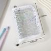 A7 Glitter Laser Star Zipper Binder Photo Card Collection Book Postcard Organizer Diary Notebook School Stationery