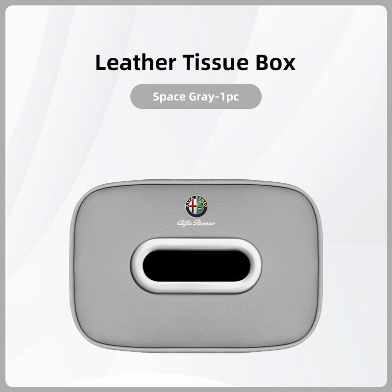 Car Accessories Quality Leather Auto Paper Towel Storage Bag For Alfa Romeo 156 159 147 4C 8C 166 Giulia Giulietta Mito Stelvio