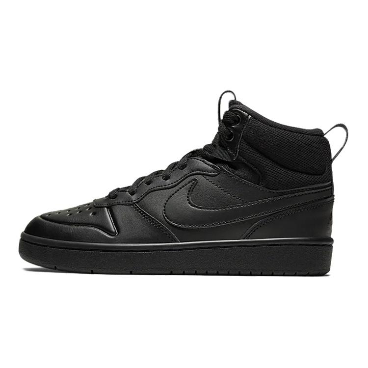 (GS) Nike Court Borough Mid 2 Black Kids BQ5440-001 EU 35.5