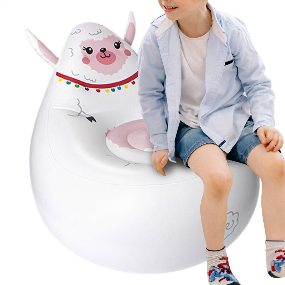 Inflatable Couch Foldable Animal Shape Seat Inflatable Sofa For Kids Camping Patio Beach Travel Indoor Backyard Garden