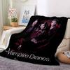 1Pc Vampire Diaries Romance Blanket Soft And Comfortable Casual Warm Camping Travel Christmas Halloween Xmas Gift M924633