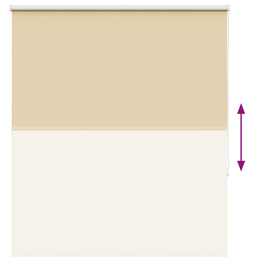 Blackout Roller Blind Beige 125 x 150 cm Fabric Width 121.6 cm