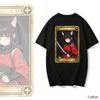 Japanese Anime Samurai SwordsUnisex Print Cotton T Shirt Unisex Women Retro Streetwear Loose Casual Tee