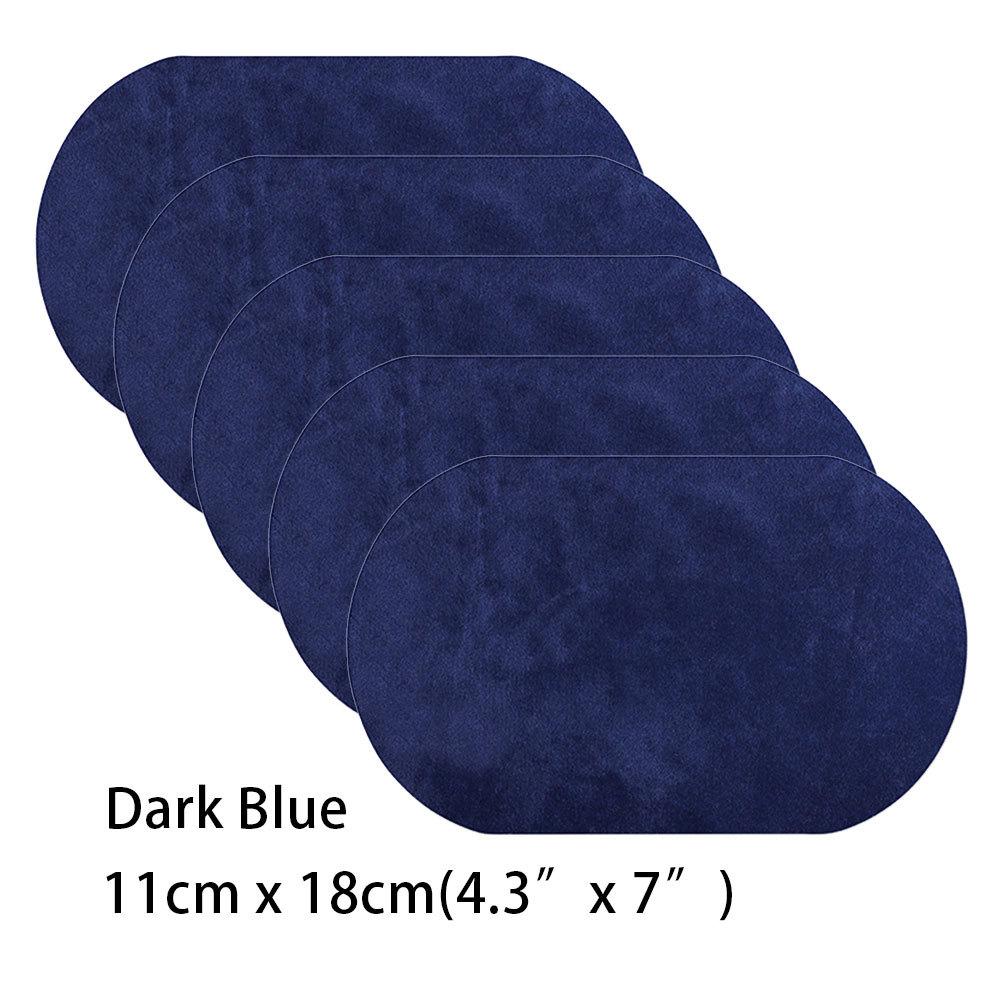 Aufbügelaufnäher 5 Stück Reparaturflicken 8 Farben Oval Kunstwildleder Rindsleder Ellbogen Knie Reparatur für Pullover Basteln Kleidung Jeans