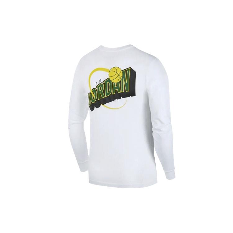 Air Jordan Legacy AJ10 Alphabet Logo Printing Long Sleeves White Men s CT0736-100 S