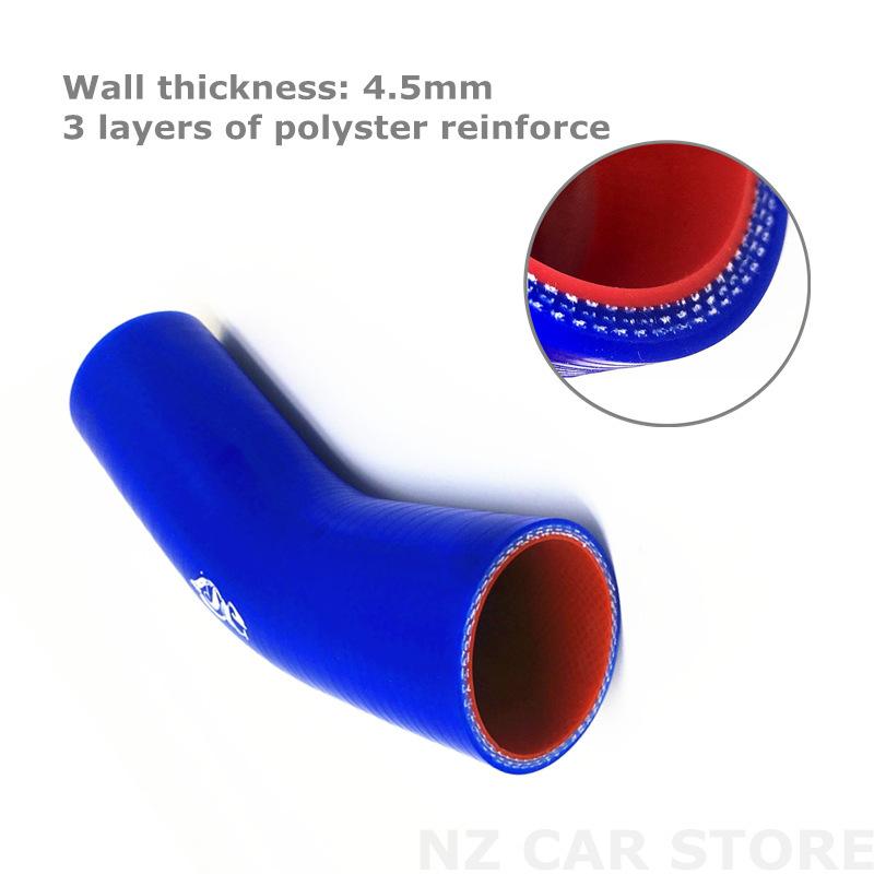 45 Degree Silicone Hose 51/57/60/63/70/76mm 3" 2.75" 2.5" 2.25"  Intercooler Turbo Intake Pipe Coupler Hose