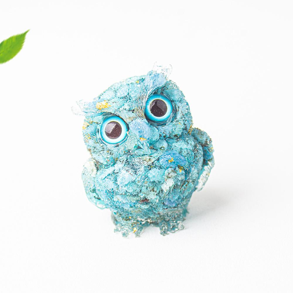 Figurine Hibou en Résine Cristal Pour Décoration Maison Bureau Cadeau Pour Amis Et Famille