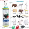 Oenux Zoo Animals Model Lion Shark Bee T-REX Penguin Cow Horse Hen Action Figures Cute Education Miniature Playset Kid Toy Gift