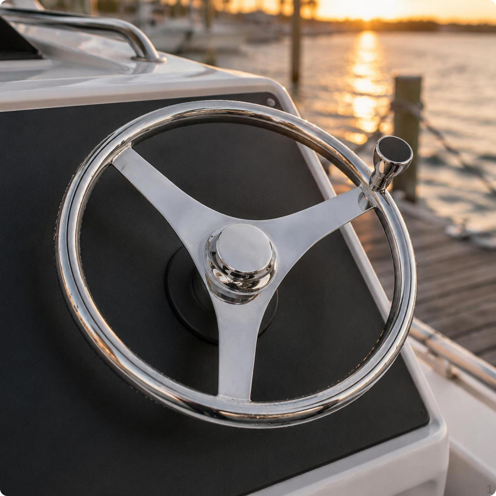 Stainless Steel Boat Steering Wheel Ship Heavy Duty