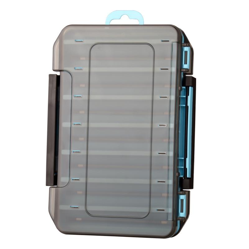 14 přihrádek Krabička na rybářské náčiní Oboustranný úložný organizér na nástrahy a háčky Rybářské příslušenství