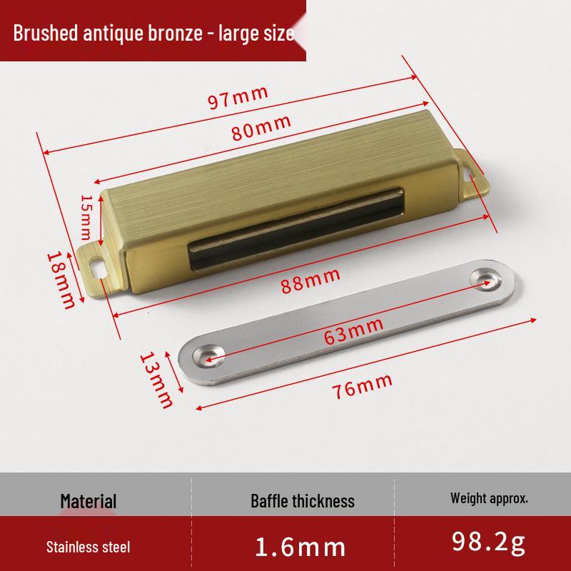 Starker magnetischer Edelstahlschranktürfang für Heimgarderoben