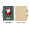 4PCS Green Style Christmas Greeting Card Set Pearlescent Paper 3D Felt Invitations  Postcards Christmas Party Gift Souvenirs ZYF