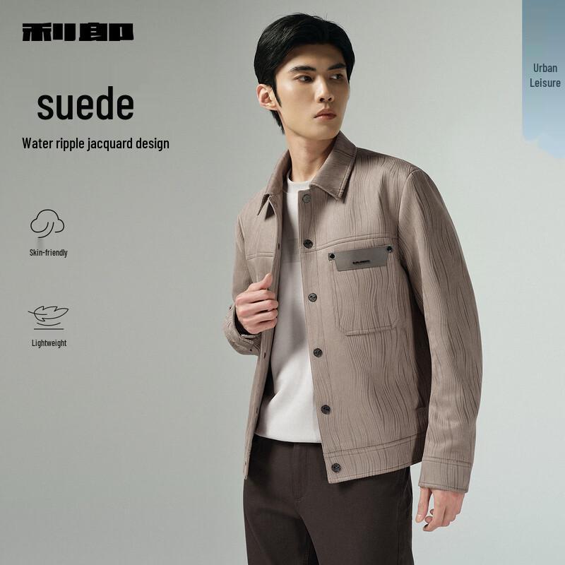 

LILANZ Men s Suede Collar Casual Jacket L