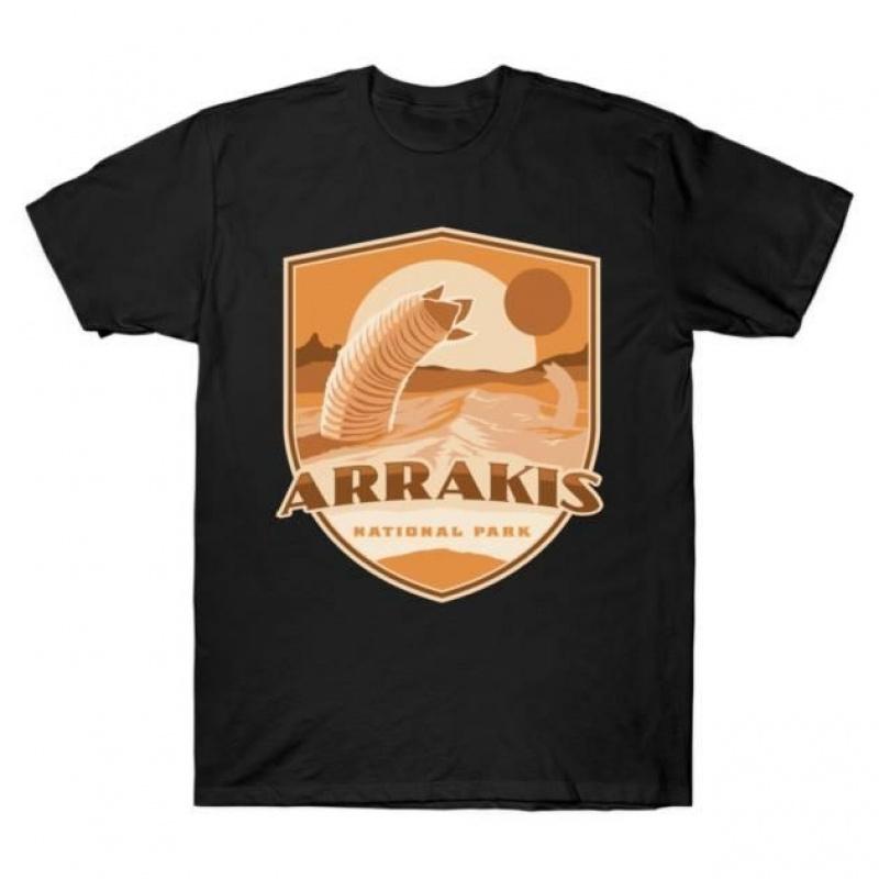 Arrakis National Park Sandworm DUNE Sic fi fan Gift t shirt 100 cotton printed Shortsleeve Graphic clothes All size Tops S6XL S