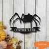 Custom Metal Wall Art Spider Web Design Personalized Name Tags Halloween Decor Bohemian Style Unique Gift