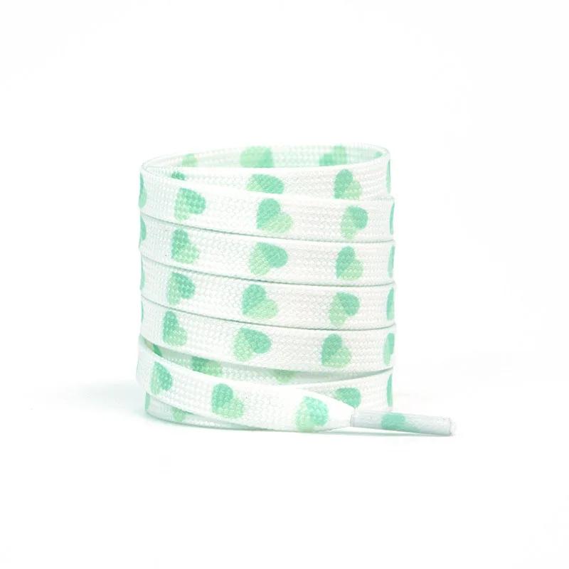 Flat Heart Shoelaces Personalized Valentine's Day Pink Love Shoelace Rope Couples High Canvas Sports Shoes Shoe Laces for AF1