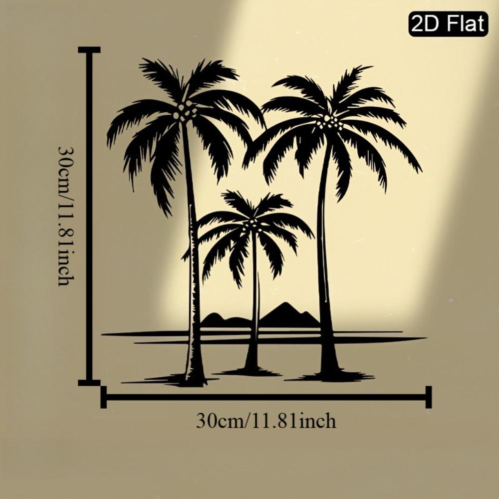 

1pc Retro Tropical Palm Tree Wall Sculpture Iron Metal Palm Fronds Art for Patio Living Room Balcony Decor Beach Housewarming Coastal Theme Gift 12in