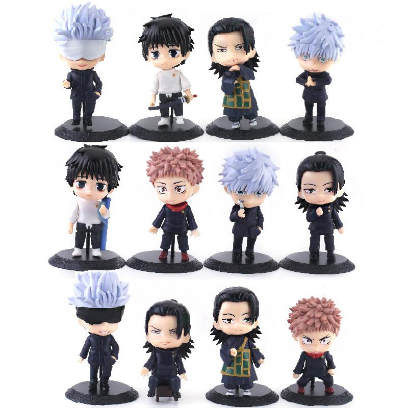 12Psc/1Set Anime Jujutsu Kaisen Figure Ryomen Sukuna Gojo Satoru Itadori Yuji Q Version Okkotsu Yuta Toy Figure Geto Suguru